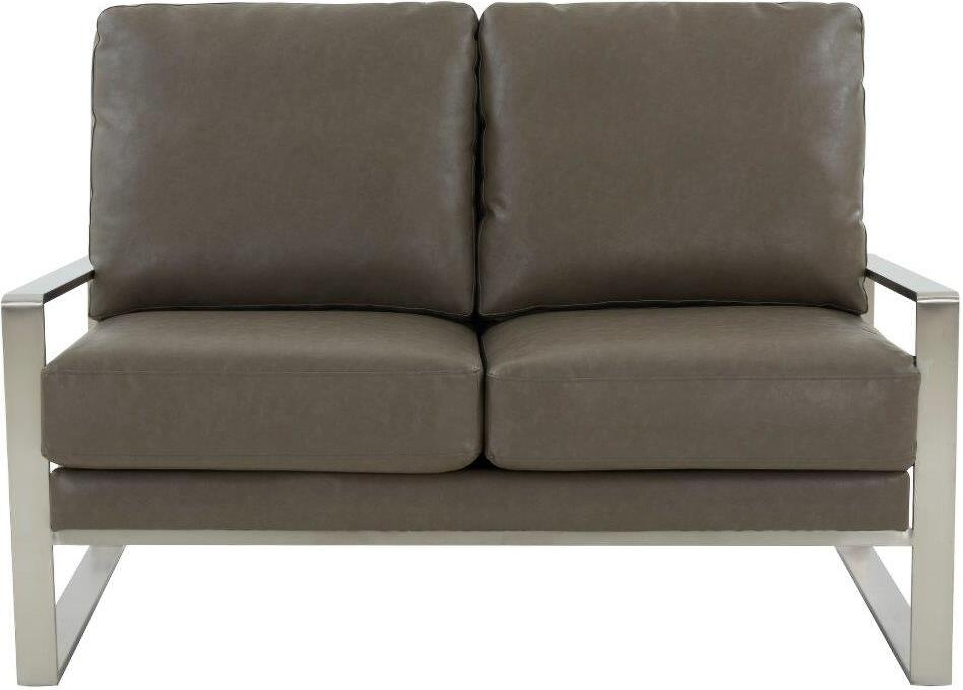 Leisuremod Jefferson Contemporary Modern Faux Leather Loveseat With ... with Leisuremod Jefferson Contemporary Modern Faux Leather Loveseat