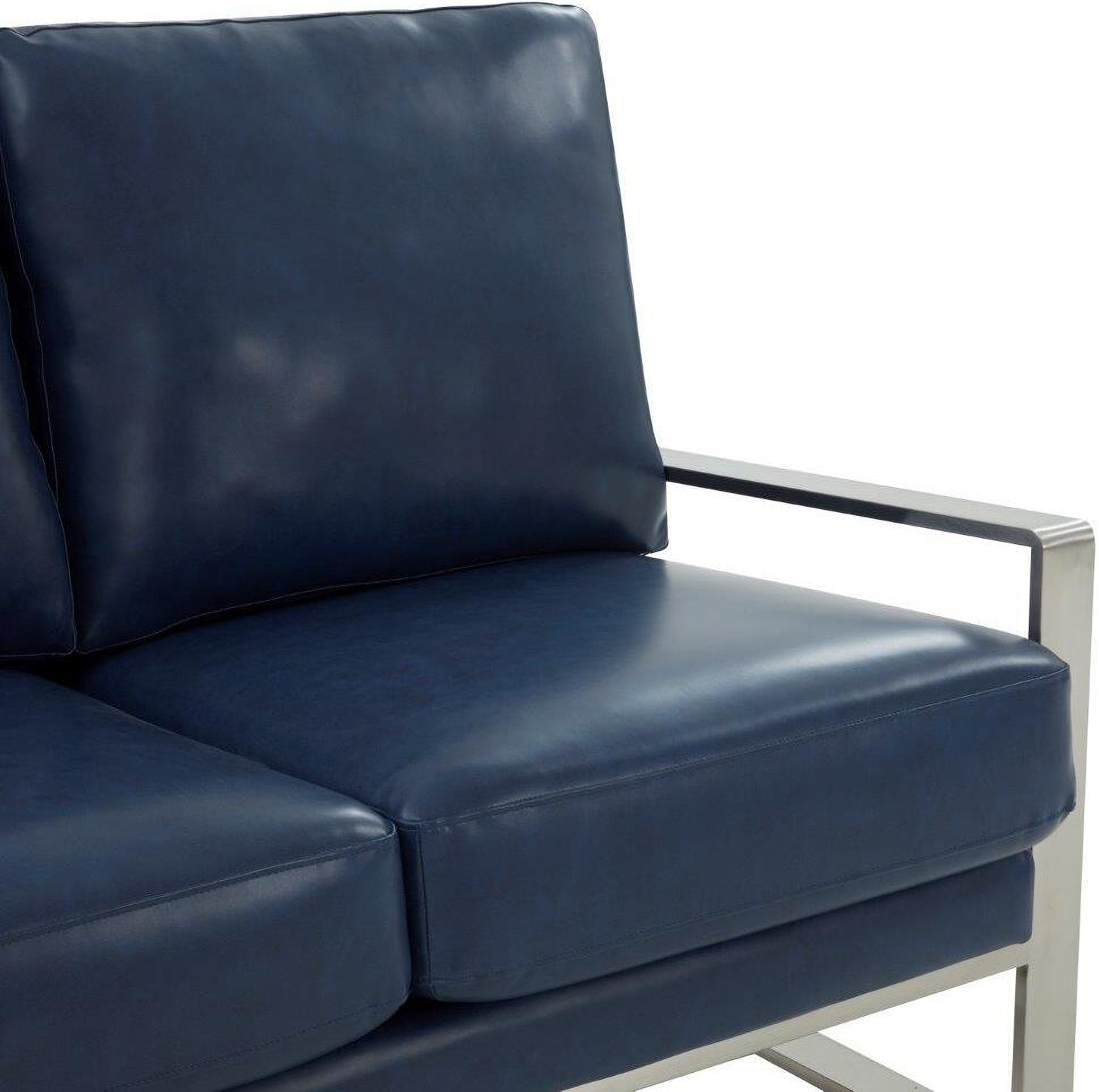 Leisuremod Jefferson Contemporary Modern Faux Leather Loveseat With ... with regard to The Art of Choosing the Right Faux Leather Piece for Your Living Room
