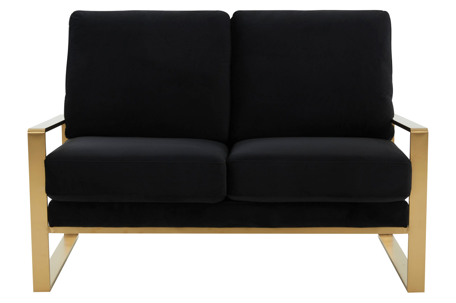 Leisuremod Jefferson Contemporary Modern Velvet Loveseat With Gold ... in How Velvet Textures Transform the Aesthetic of Contemporary Furniture Design