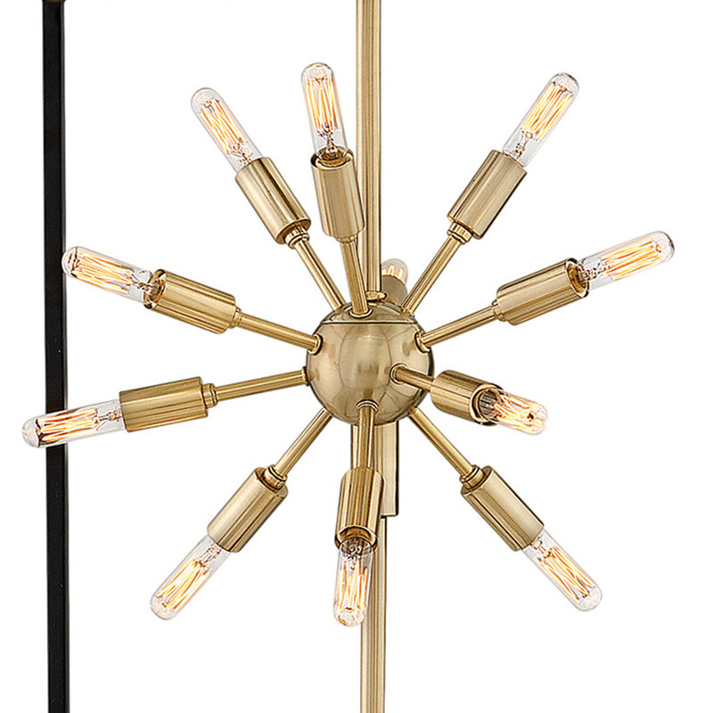 Lisa Mcdennon By Hinkley Aros 36-Light 3-Cube Open Frame Pendant, Black & Warm Brass By Lisa ... regarding Understanding the Versatility of the Cuadro 6 Brass Pendant