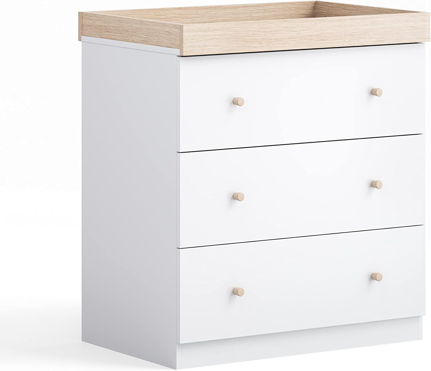 Little Acorns Burlington 2 In 1 Nursery Dresser Chest And Baby Changing ... with Burlington Dresser With 3 Drawers, White
