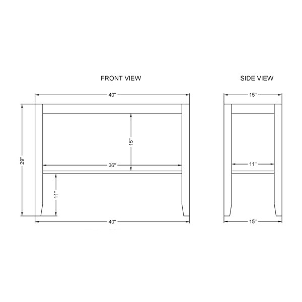 Loon Peak® Aston 40" Wide Rustic Industrial Solid Wood Faux Concrete ... in Stockbridge 36"L Wood Sofa/Tv Console, Drawer