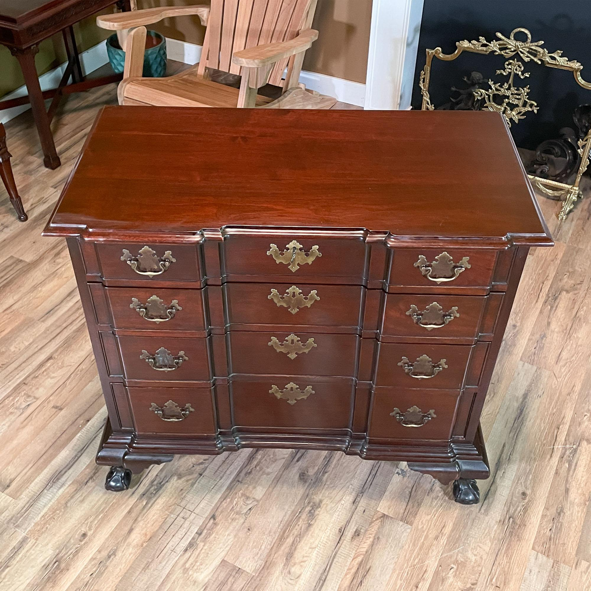 Mahogany Ball And Claw Blockfront Chest Of Drawers For Sale At 1Stdibs inside Nvin0388 Mahogany Ball And Claw Blockfront Chest Of Drawers