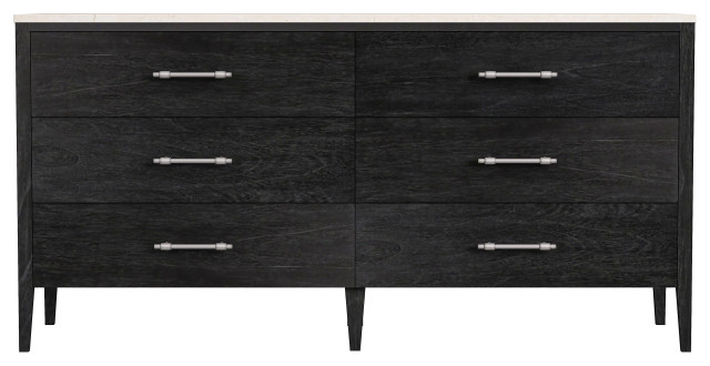 Mayfair 6 Drawer Wood And Marble Dresser - Transitional - Dressers - By ... in Bringing Timeless Appeal Home with the Mayfair Light Beige Dresser