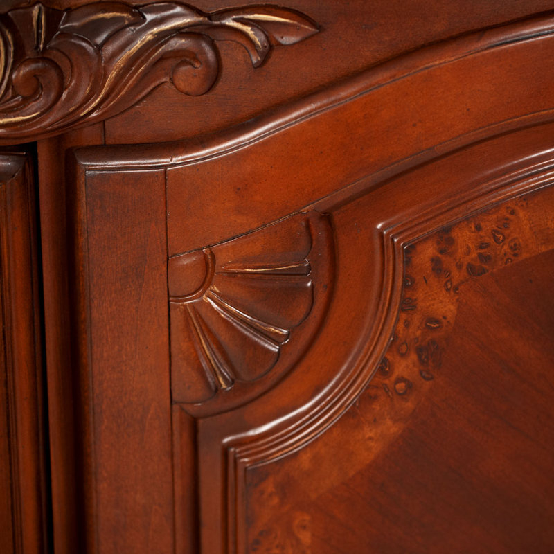Michael Amini Cortina Honey Walnut 3 Drawer Combo Dresser & Reviews ... regarding Exploring the Rich Heritage of Cortina Dresser and Honey Walnut Furniture Making