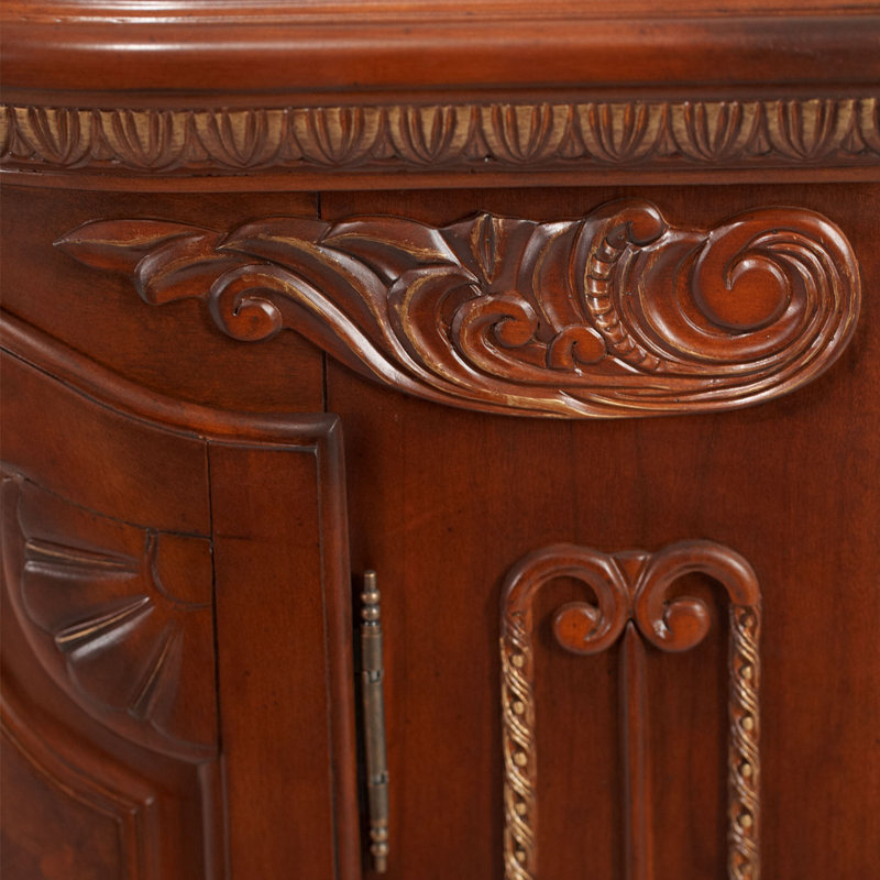 Michael Amini Cortina Honey Walnut 3 Drawer Combo Dresser & Reviews ... throughout Cortina, Dresser, Honey Walnut