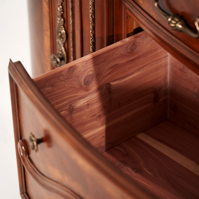 Michael Amini Cortina Honey Walnut 3 Drawer Combo Dresser & Reviews ... with regard to Exploring the Rich Heritage of Cortina Dresser and Honey Walnut Furniture Making