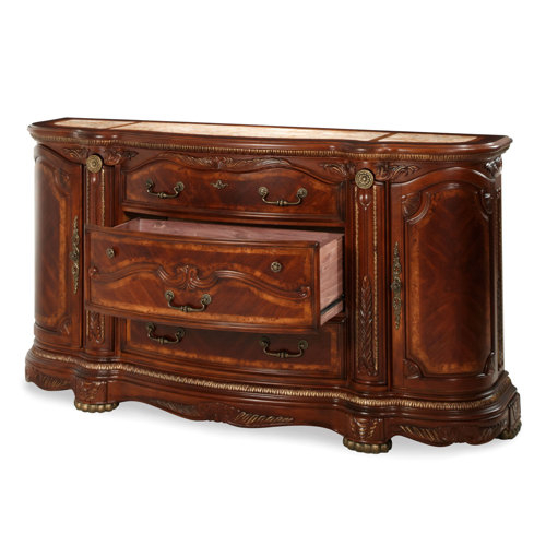 Michael Amini Cortina Honey Walnut 3 - Drawer Dresser & Reviews | Wayfair for Exploring the Rich Heritage of Cortina Dresser and Honey Walnut Furniture Making