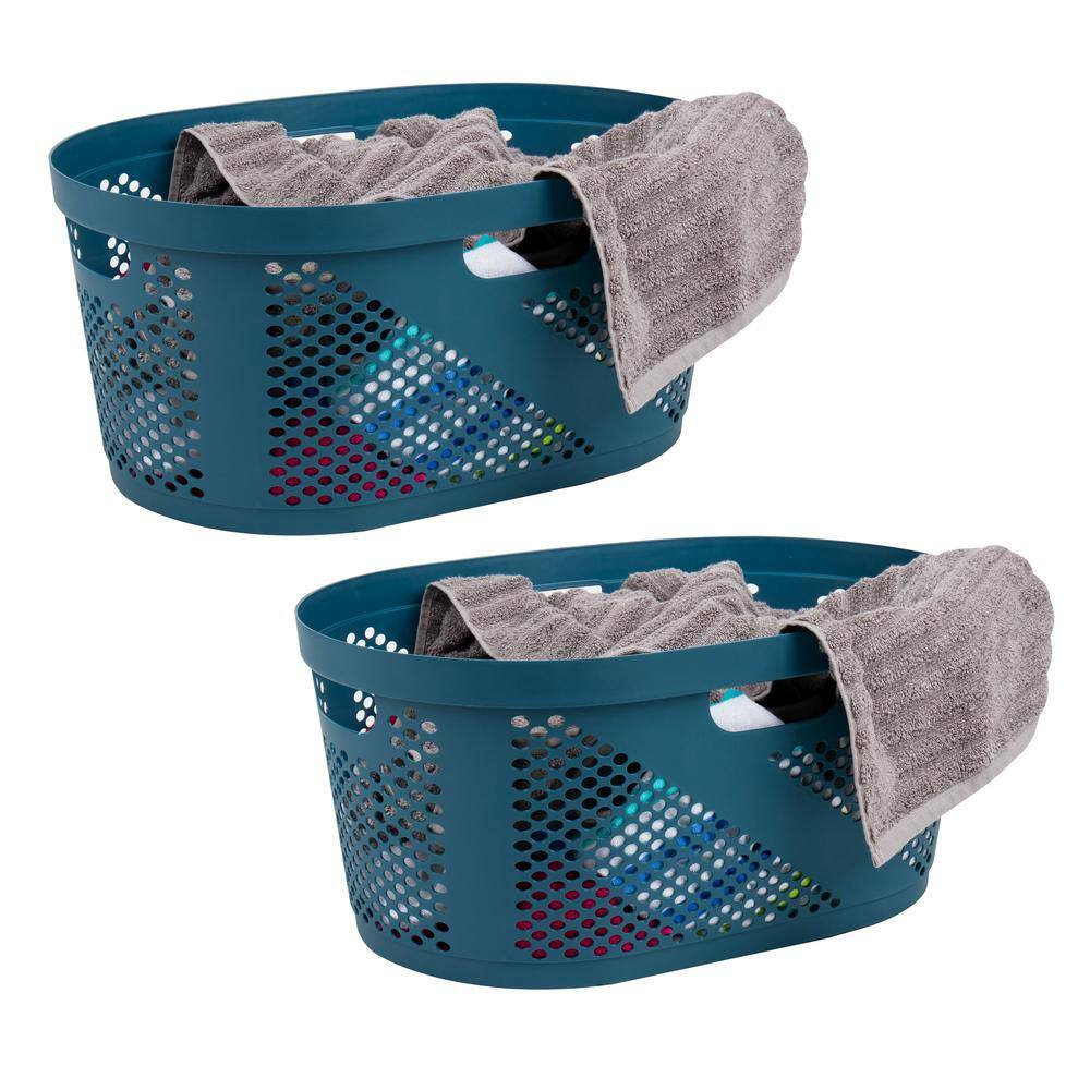 Mind Reader Blue 10.5 In. H X 14.5 In. W X 23 In. L Plastic 60L Slim ... inside How to Get Extra Laundry Storage for Just $900 in Tennessee