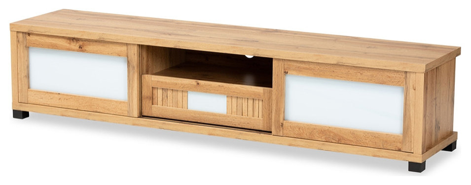 Modern And Contemporary Oak Brown Finished Wood 1-Drawer Tv Stand ... in Contemporary Living Room Solutions with Oak Brown 1-Drawer TV Units