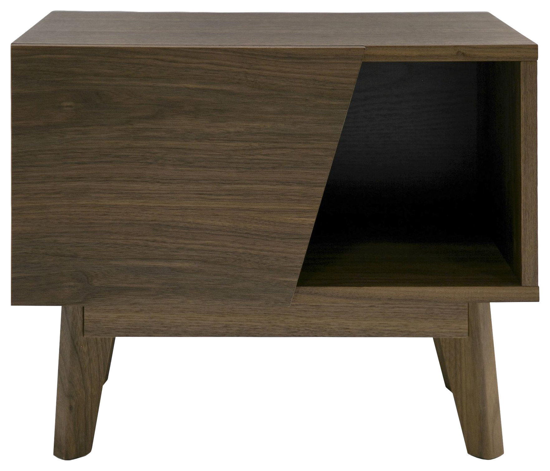 Modrest Abelard Mid-Century Walnut Nightstand - Midcentury ... with regard to Abelard Mid-Century Walnut Dresser