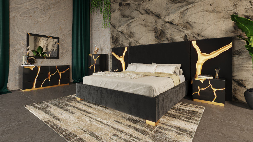 Modrest Aspen Black And Gold Chest - Contemporary - Dressers - By Vig ... regarding Modrest Aspen Modern Wide Black And Gold Dresser