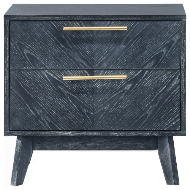 Modrest Diana Modern Grey Ash Nightstand - Midcentury - Nightstands And ... inside Modrest Diana Modern Grey Ash Dresser