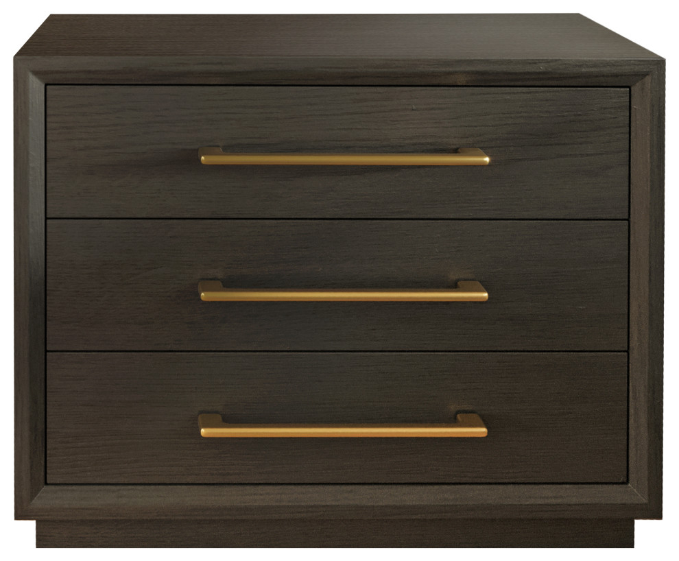 Modrest Manhattan- Contemporary Grey And Gold Nightstand - Transitional ... pertaining to Modrest Manhattan- Contemporary Grey And Gold Chest