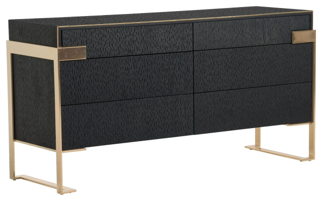Modrest Rothsay Modern Wenge + Gold Dresser - Contemporary - Dressers ... throughout How the Modrest Adonis Dresser Balances Form and Function in Modern Spaces