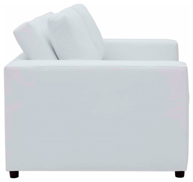 Modway Avendale Modern Style Performance Velvet Loveseat In Dove/White ... for Modway Avendale Modern Style Performance Velvet Sofa In Deep/Navy