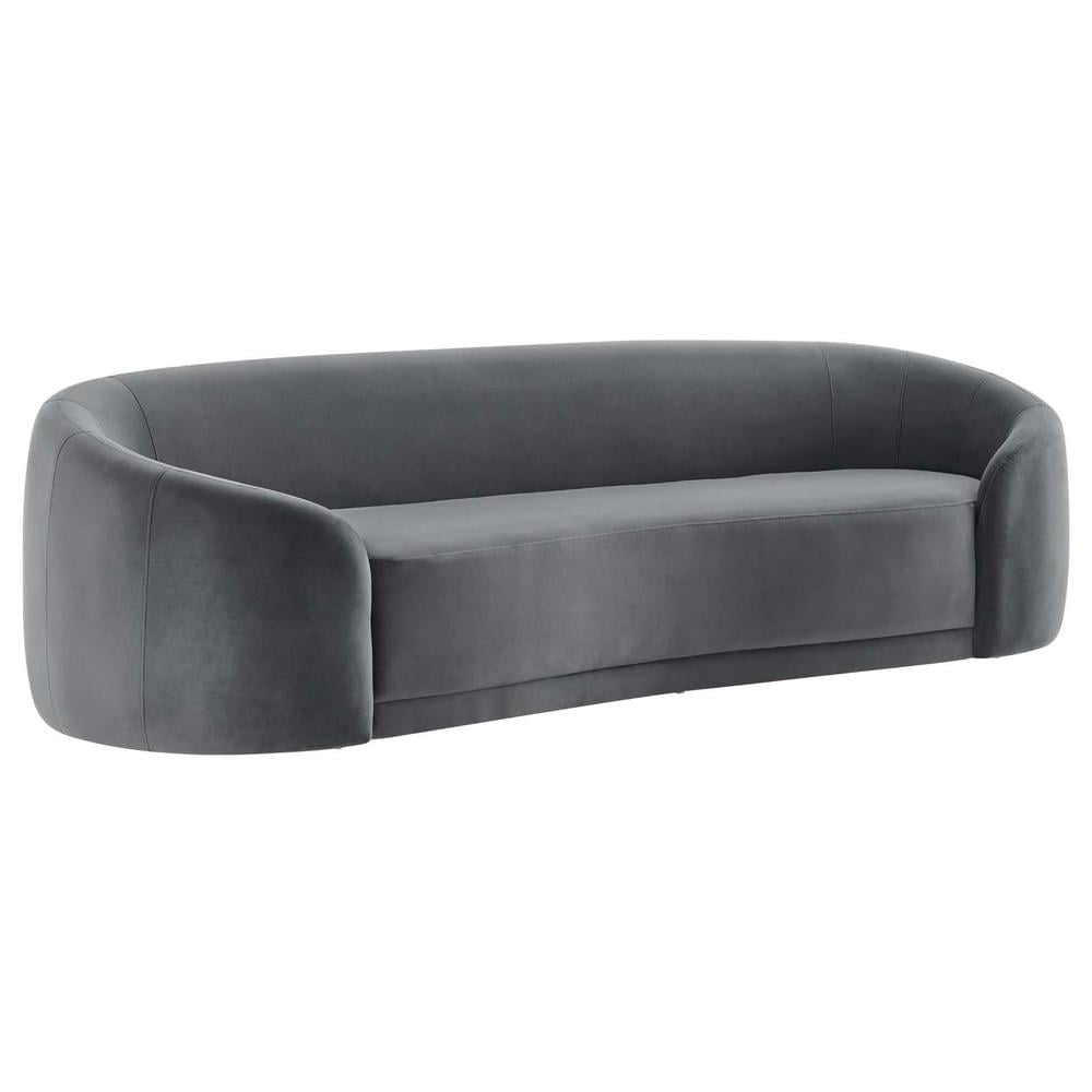 Modway Contessa Performance Velvet Sofa - Walmart.com with regard to Modway Contessa Modern Performance Velvet & Foam Sofa In Teal Blue