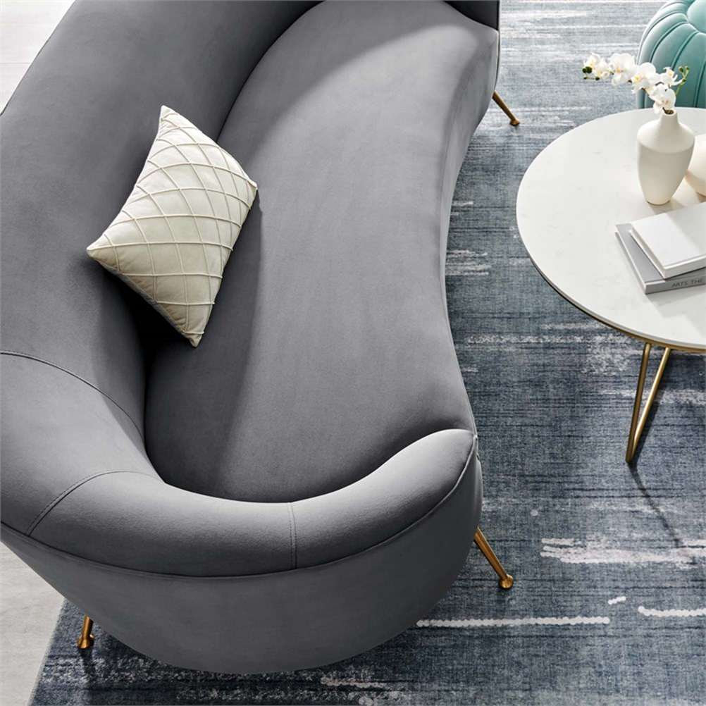 Modway Marchesa Modern Performance Velvet Upholstered Sofa In Gray/Gold ... pertaining to The Modway Marchesa Sofa A Luxurious Yet Practical Choice for Modern Homes