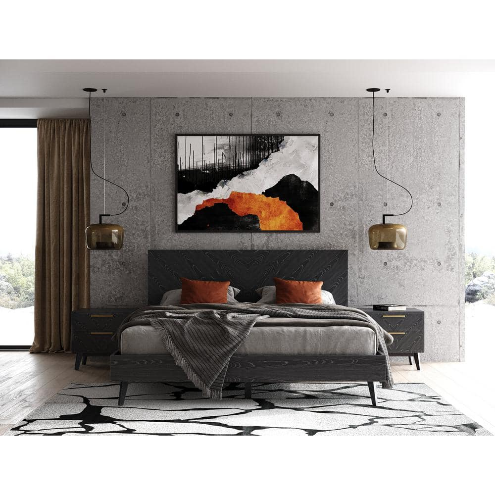 Mr Modrest Diana Modern Grey Ash 2 Drawers 22.83 In. W Nightstand 80513 ... pertaining to Design Insights Behind the Popular Modrest Diana Modern Grey Ash Dresser Piece