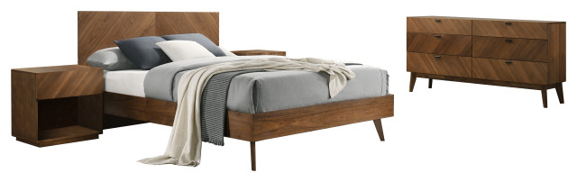 Nova Domus Kamela -Modern Walnut Bedroom Set - Midcentury - Bedroom ... intended for How Contemporary Design Meets Traditional Woodworking in the Kamela Collection