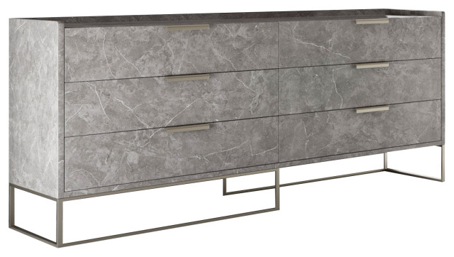 Nova Domus Marbella Italian Modern Gray Marble Dresser - Traditional ... in Nova Domus Enzo Italian Modern Gray Walnut Dresser