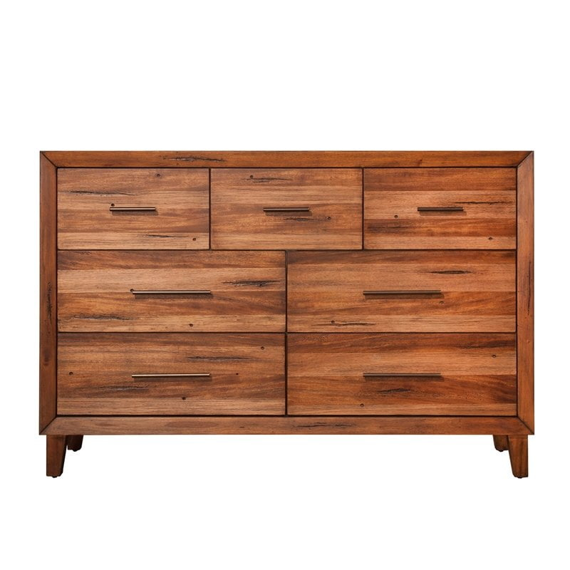 Origins By Alpine Trinidad Wood 7 Drawer Dresser In Toffee (Brown) - Walmart.com - Walmart.com regarding Origins By Alpine Trinidad Wood 7 Drawer Dresser In Toffee (Brown)