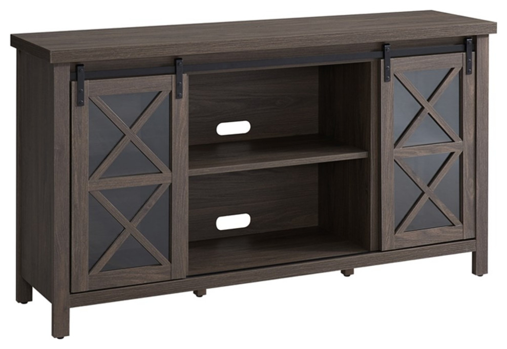 Pemberly Row Modern Farmhouse 58" Tv Stand In Brown (Tvs Up To 65 ... in Creating Cohesion in Living Spaces with farmhouse TV furniture