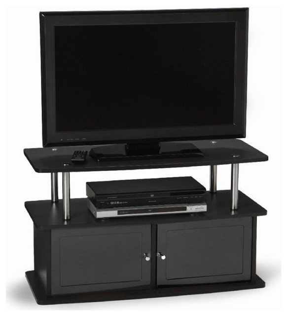 Pemberly Row Modern Wood Tv Stand For Tvs Up To 36" With 2 Cabinets In ... with Pemberly Row Modern Glass Tv Stand For Tvs Up To 35" In Black