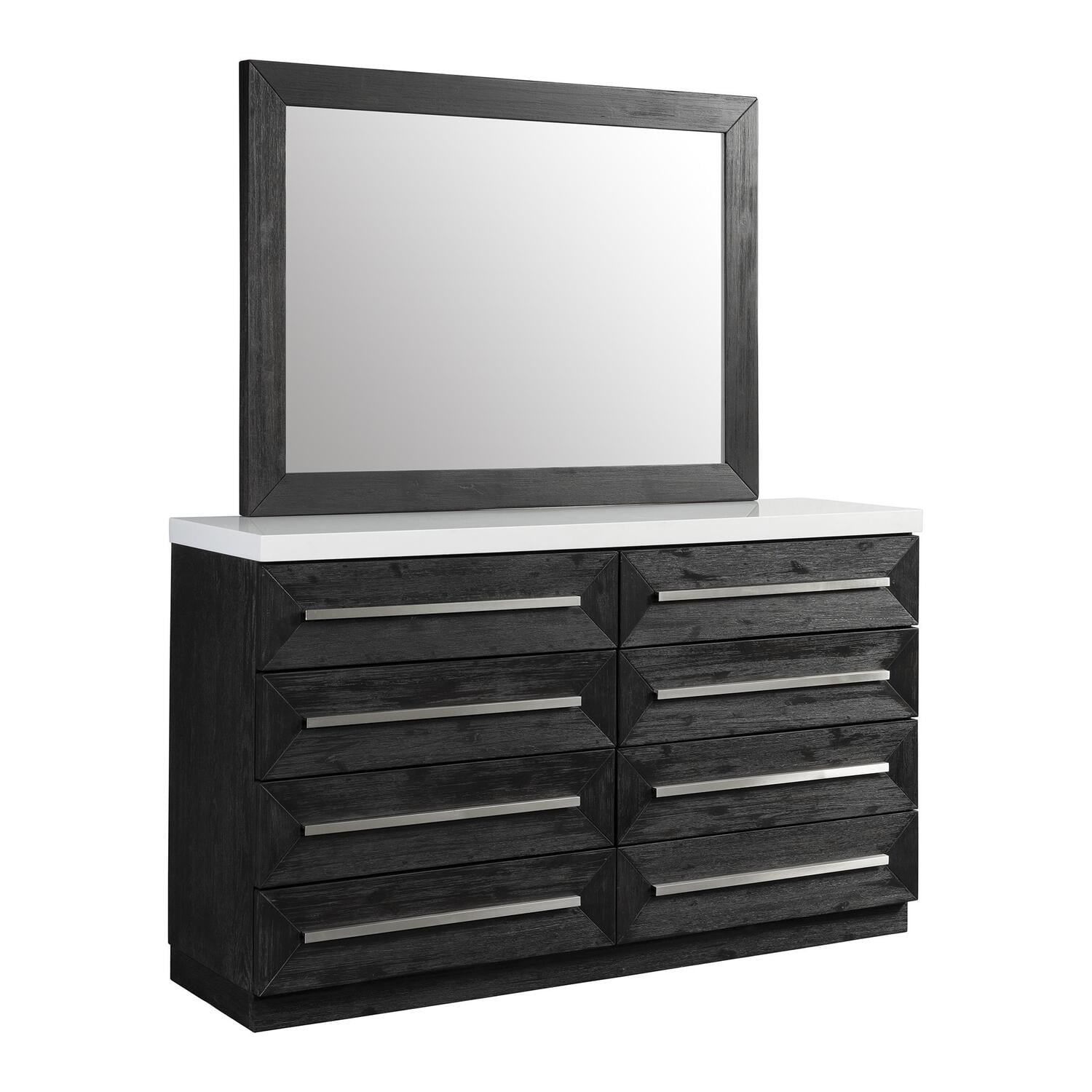 Picket House Furnishings Grace 8-Drawer Quartz Top Dresser With Mirror ... throughout Picket House Furnishings Montauk 7-Drawer Dresser