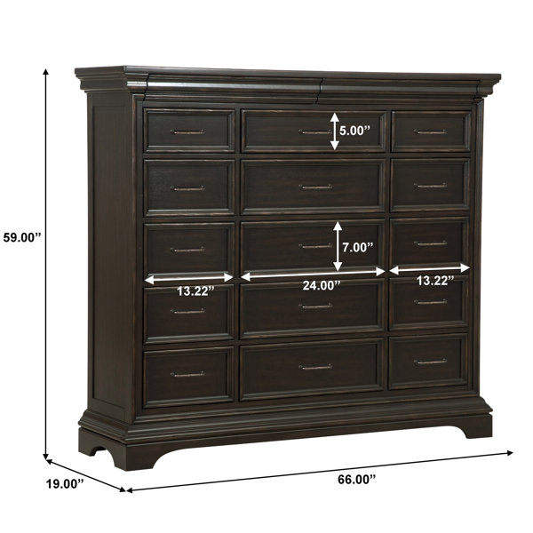 Pulaski Caldwell 17 Drawer Dresser & Reviews | Wayfair within Understanding the Legacy of Pulaski Caldwell Dresser in Fine Furniture Making