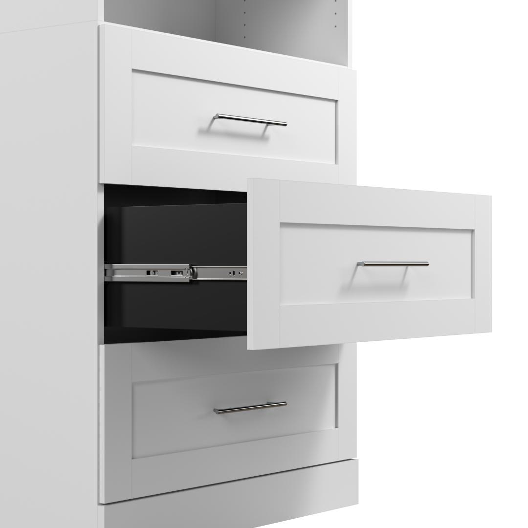 Pur Contemporary Drawers (3) Set, 36W X 15D | Bestar intended for A Deep Dive into the Bestar Pur 3 Drawer Set for Closet Organization