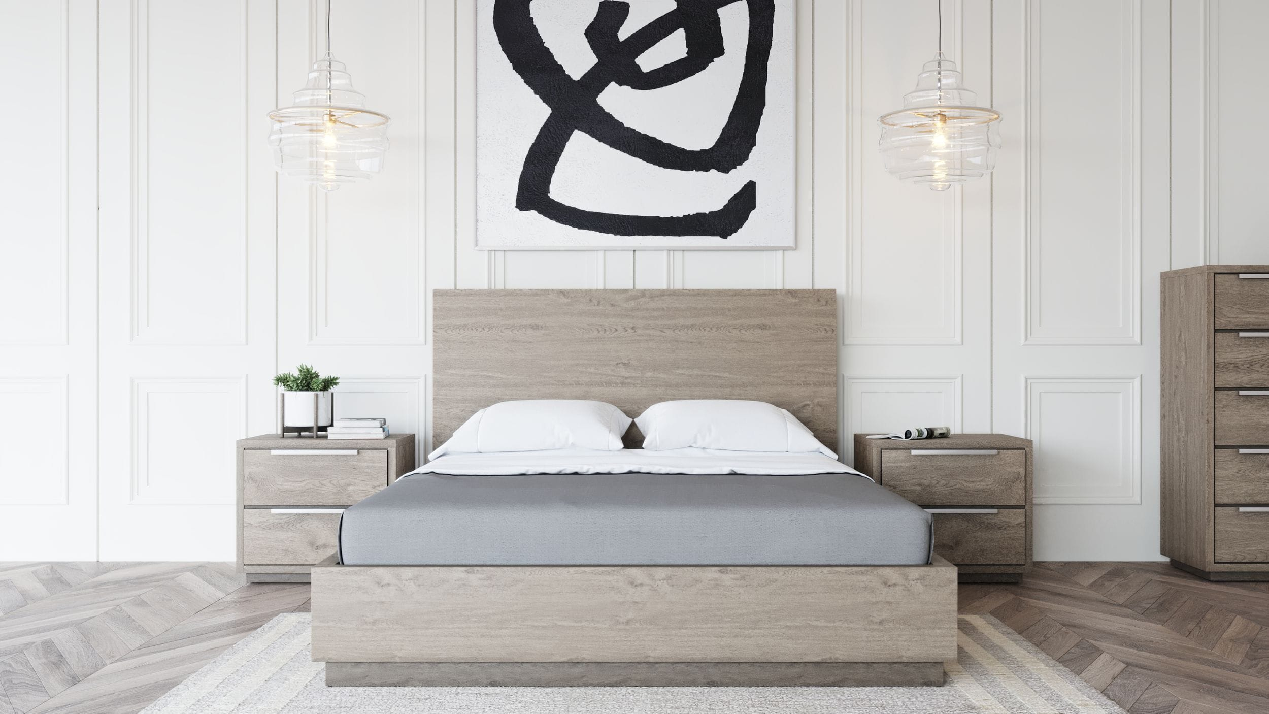 Queen Modrest Samson – Contemporary Grey & Silver Bedroom Set – Atlas Furniture Imports in A User's Perspective Insights into Living with the Modrest Samson Chest