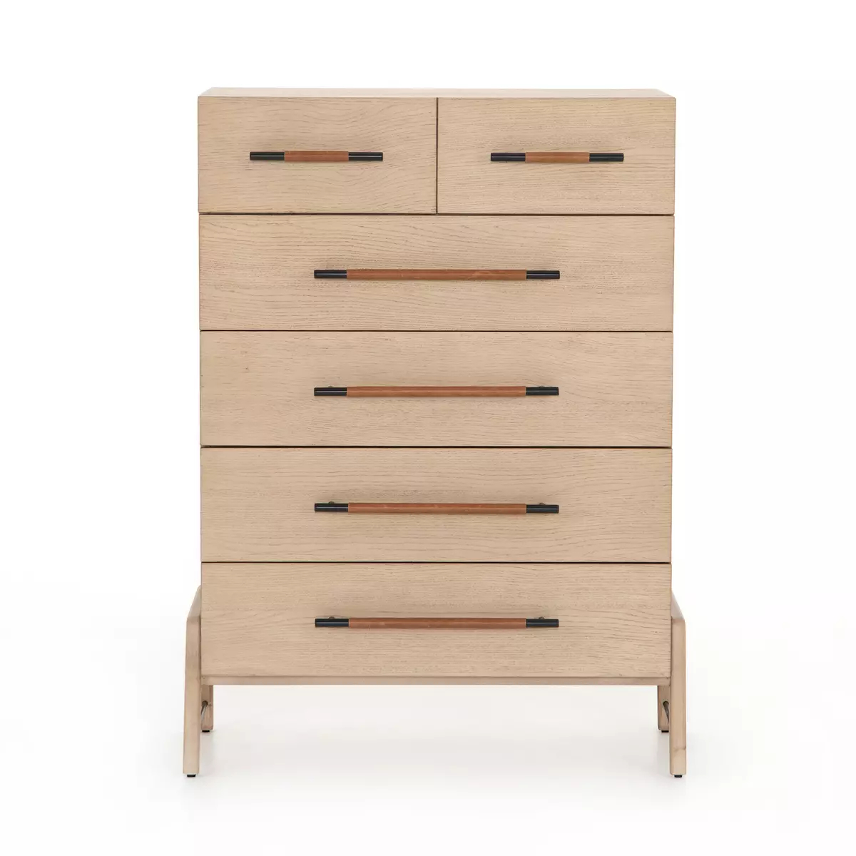 Rosedale 6 Drawer Tall Dresser Yucca Oak Veneer Four Hands with regard to Exploring the timeless appeal of Yucca Oak veneer in Rosedale furniture design
