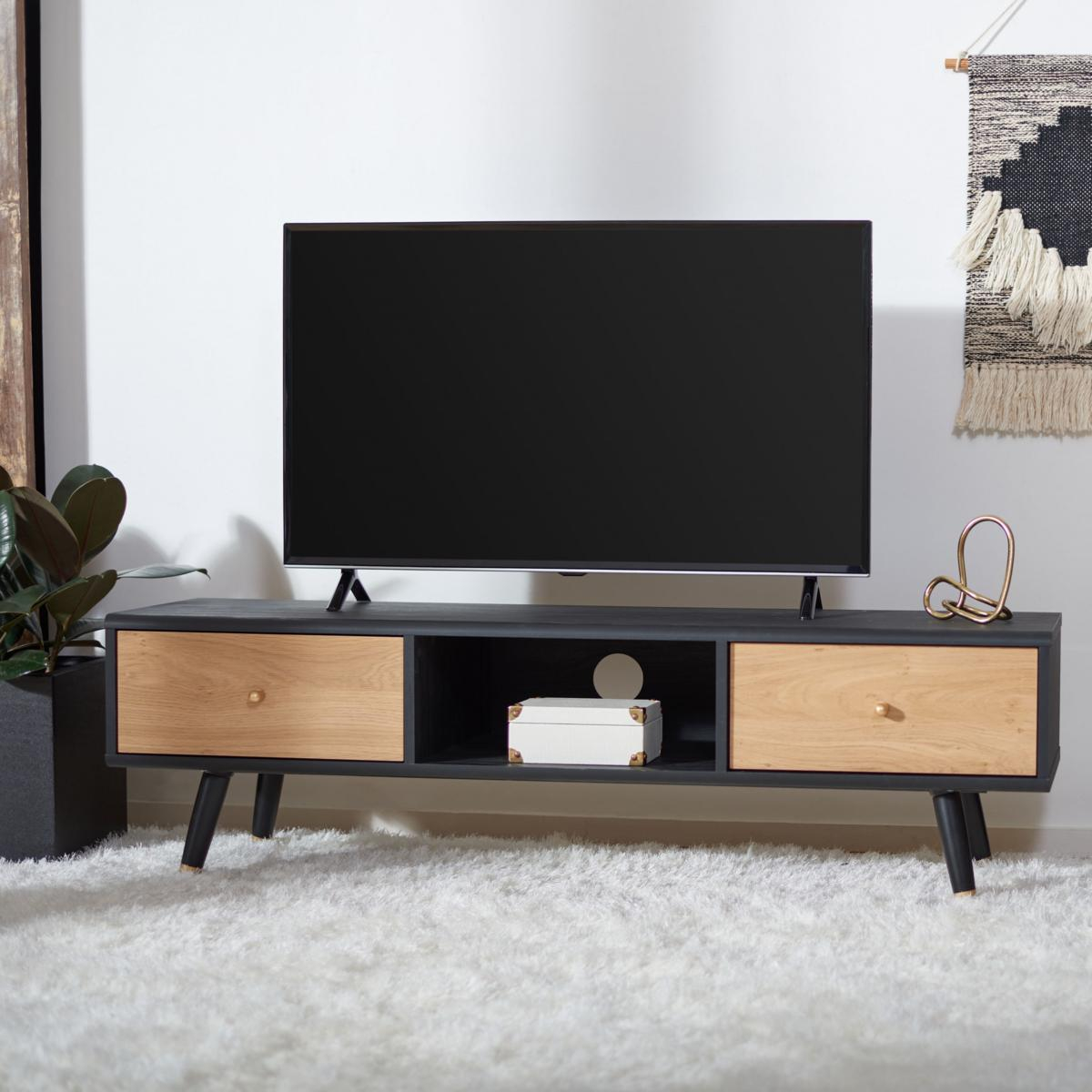 Safavieh Beatrix 2 Drawer 1 Shelf Media Stand - 9934647 | Hsn regarding Safavieh Theon 2 Drawer Media Stand, Natural