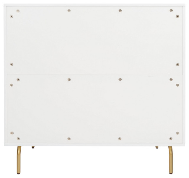 Safavieh Genevieve 3 Drawer Dresser, #N/A - Contemporary - Dressers ... in Safavieh Genevieve 3 Drawer Dresser, White/Gold