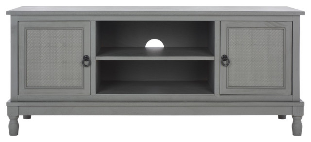 Safavieh Haines 2 Door 1 Shelf Media Stand, #N/A - French Country ... inside Safavieh Cielle 2 Door Media Stand, Distressed Black/Natural