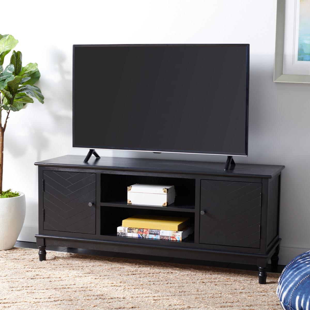 Safavieh Magnolia 2-Door 2-Shelf Media Stand - 9934671 | Hsn for Safavieh Theon 2 Drawer Media Stand, Black