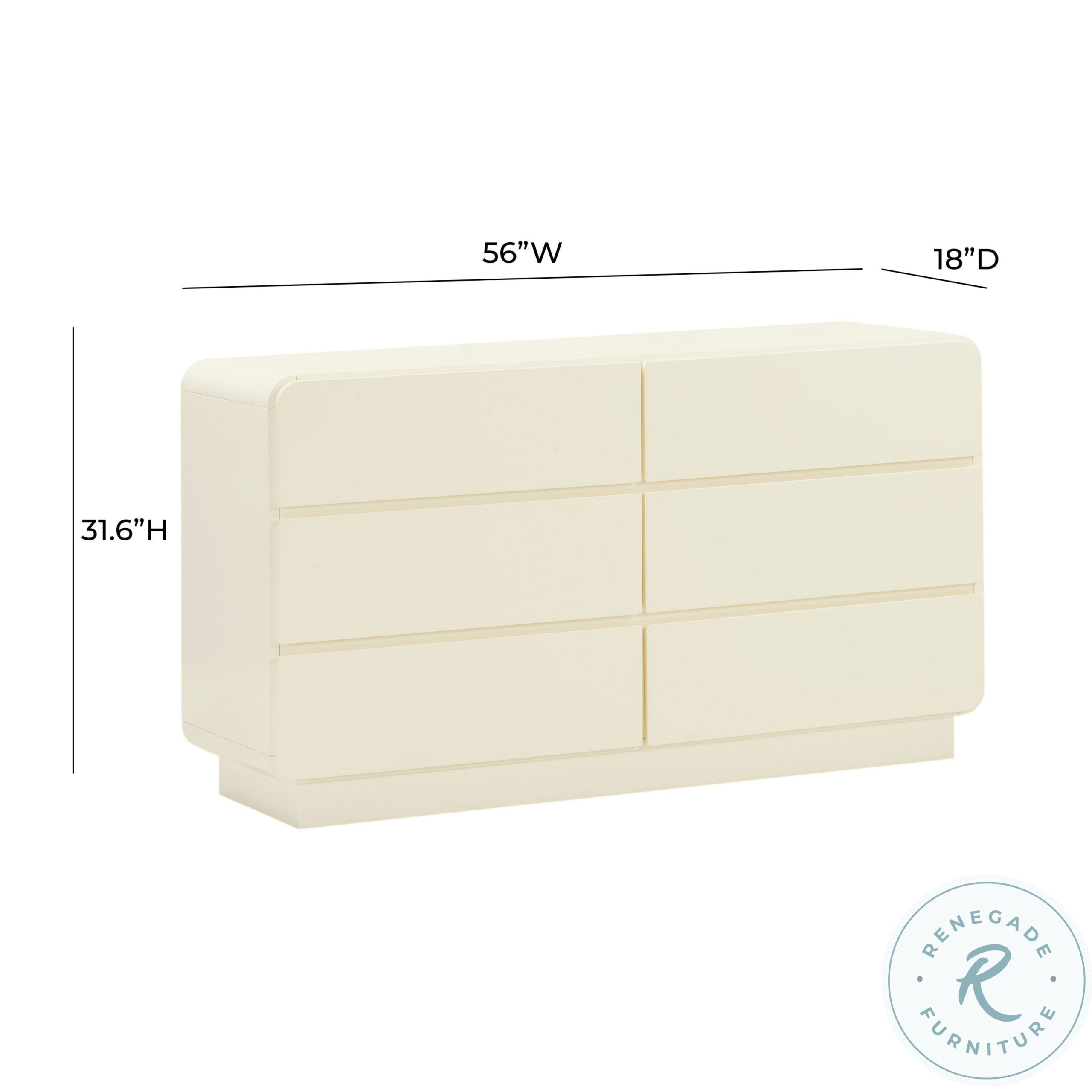 Sagura Cream 6 Drawer Dresser From Tov | Coleman Furniture intended for Sagura Cream 6-Drawer Dresser