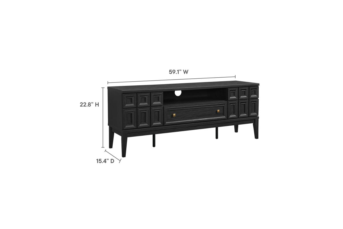 Samos 59" Tv Stand At Gardner White pertaining to Samos 59" Tv Stand, Black