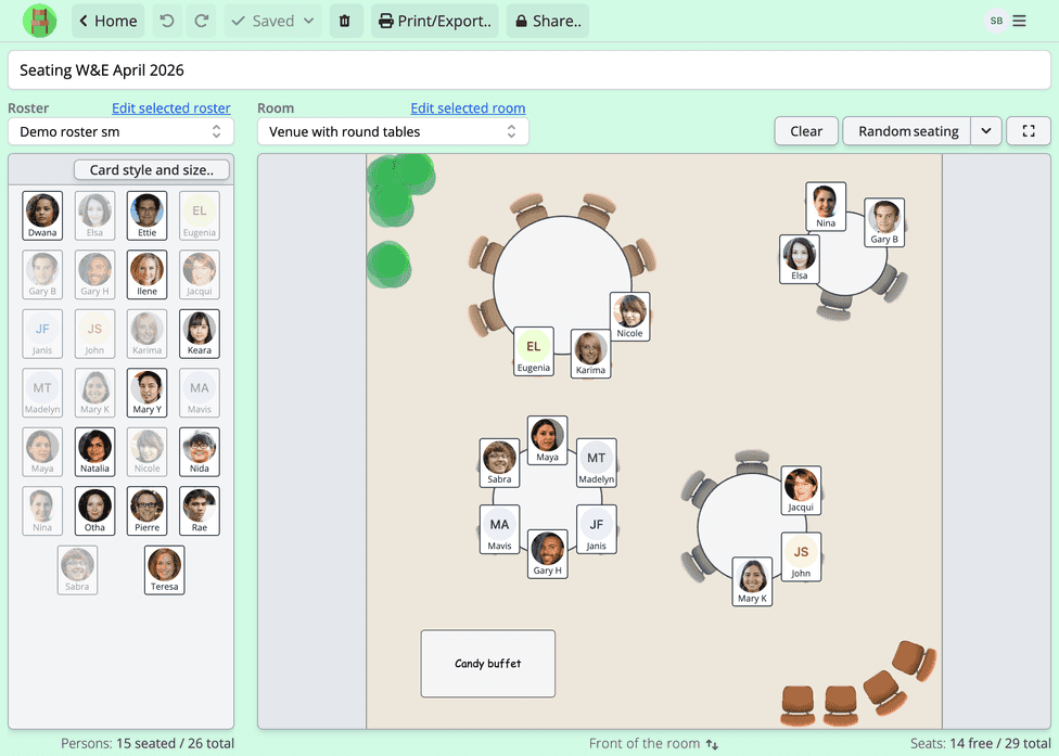 Seating Chart Excel - Infoupdate.org with Why Round Tables Continue to Foster Connection in Today's World