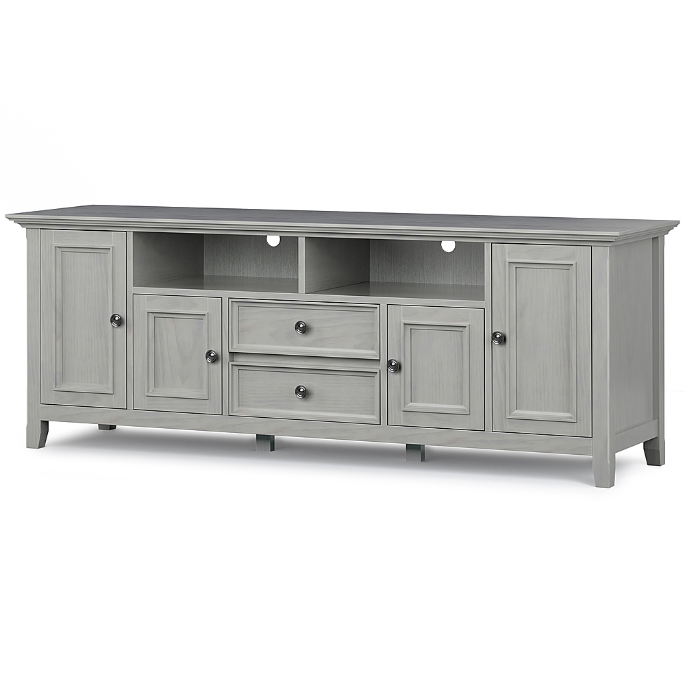 Simpli Home - Amherst Solid Wood 72 Inch Wide Transitional Tv Media ... with Amherst 54 Inch Wide Solid Wood Transitional Tv Stand In Antique White
