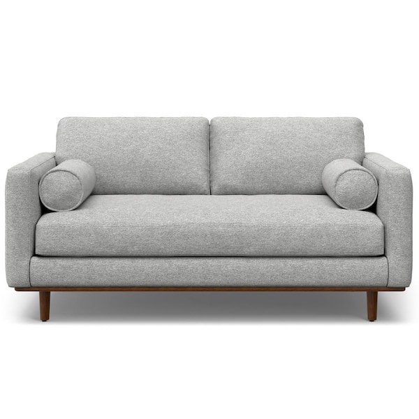 Simpli Home Morrison Mid-Century Modern 72 In. Wide Sofa In Mist Grey ... with Styling Your Morrison 72" Sofa With Woven-Blend Fabric Tips and Ideas