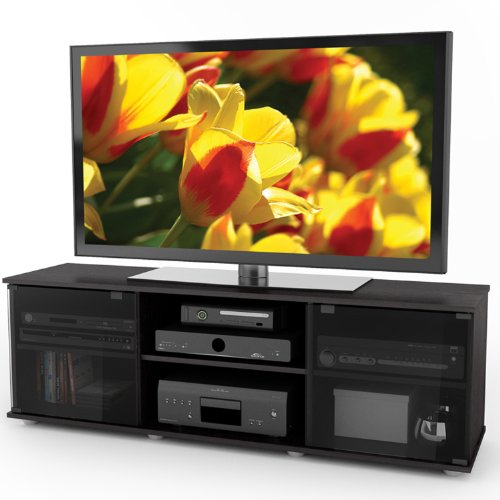 Sonax Fb-2600 Fiji 60-Inch Tv Component Bench, Ravenwood Black | Uhd 4K ... throughout Fiji 60" Tv Component Bench, Ravenwood Black