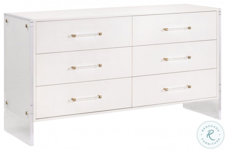 Sonia Pearl Shagreen 6 Drawer Double Dresser From Essentials For Living | Coleman Furniture within The Enduring Appeal of the Sonia Shagreen 6-Drawer Double Dresser