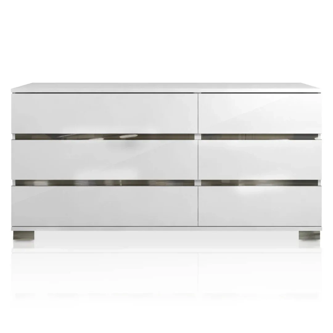 Spectrum 6-Drawer Solid Mango Wood Dresser In Smoke Grey Finish W/ Gun ... with The art of selecting quality dressers for everyday living