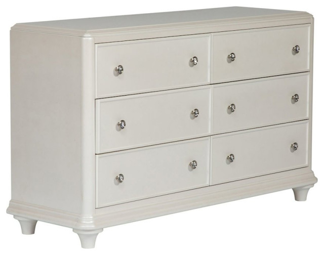 Stardust 6 Drawer Dresser W58 X D18 X H34 - Contemporary - Dressers ... intended for 5 Drawer Chest W41 X D18 X H56