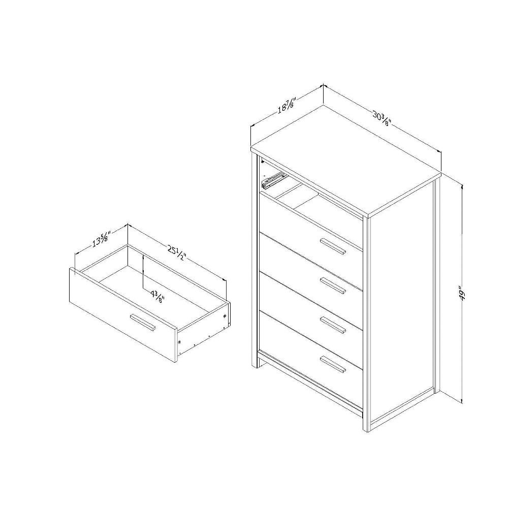 Tao 5 Drawer Chest Natural Walnut – South Shore - Witnesswindowgraphics inside Understanding the South Shore Tao 5 Drawer Chest in Natural Walnut