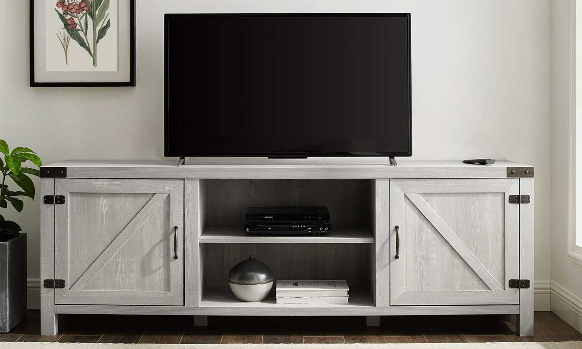 The 13 Best Places To Buy Tv Stands In 2024 intended for Beyond the Basics: Mastering Glass Doors and Open Shelf Integration in Contemporary Spaces