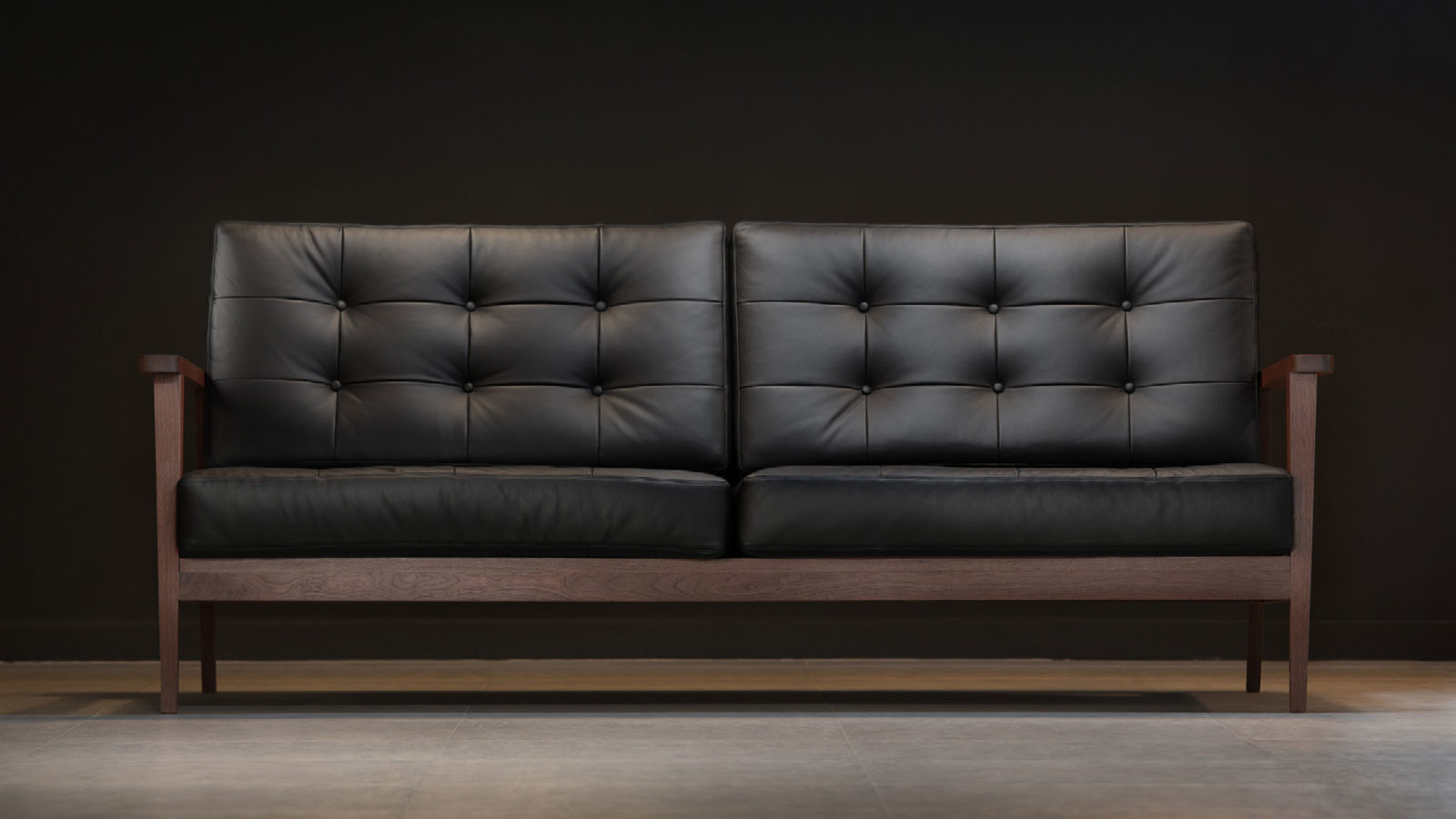 The Mid-Century Show Wood Armchair And Sofa | Century Modern throughout Sofa Couch, Black, Leather, Mid Century Lounge