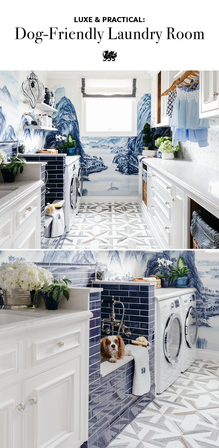 This Laundry Room's Dog Shower Is The Pampering Your Pooch Needs | Dog ... intended for It’s a Dog’s World in These Hardworking Laundry Rooms